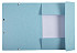 Elastomap Exacompta Aquarel A4 3 kleppen 400gr glanskarton blauw