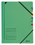 Sorteermap Leitz 7 tabbladen karton groen