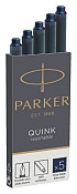 Inktpatroon Parker Quink permanent blauwzwart pak à 5 stuks