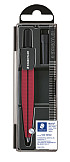 Passer Staedtler 550 Noris schoolpasser metallic rood
