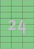 Etiket Avery Zweckform 3450 70x37mm groen 2400stuks