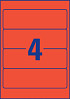 Rugetiket Avery breed 61x192mm zelfklevend rood