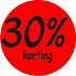 Kortingsticker rond 35mm 500 stuks 30% oranje