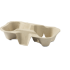 Draagtray karton bekerhouder 2-vaks grijs 50 stuks