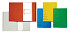 Combimap Secolor folio 1 klep 270gr rood
