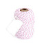 Cotton Cord Twist/ Katoen touw 50 meter roze/wit ø2mm