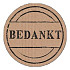 Etiket / Sticker kraft Bedankt 500 stuks
