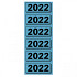 Rugetiket Elba 2022 57x25mm blauw