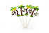 Slingeraap in palm op prikker 250mm 50 stuks