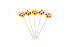 Clown op prikker 190mm 100 stuks