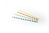 drinkrietje papier streep assorti ø6mm x 230mm 100 stuks