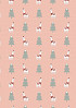 Cadeaupapier Kerst 50cm dessin 691939 Lama pink