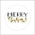 Etiket / Sticker Kerst: rond 39mm Merry Christmas 500 stuks