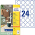 Etiket Avery Zweckform L3415-10 rond 40mm wit 240stuks