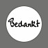Etiket / Sticker wit-zwart 'Bedankt' 500 stuks