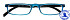 Leesbril I Need You +3.00 dpt Half-line blauw