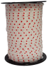 Krullint hartjes 5mm x 450 meter wit/rood