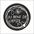 Etiket / Sticker zwart -wit 'Jij bent de liefste' 500 stuks