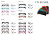 Leesbril I Need You Tropic/Lucky/Half-line/Feeling/Rainbow assorti doos à 80 brillen en hoesjes