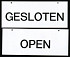 Bordje open - gesloten (+zuignap)