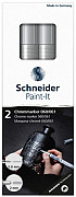 Viltstift  Schneider Paint-it 060 - 061 2.0mm en 0.8mm metallic chrome set à 2 stuks