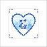 Etiket / Sticker wit-zwart hart 'love you' 500 stuks
