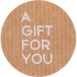 Etiket / Sticker a gift for you 500 stuks zwart + koper