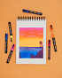 Verfstift Posca PC3M fijn glitter paars