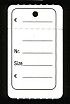 Hangetiket op rol 30x50mm bedrukt 1000 stuks