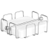 Servetten houder 19x19x6.5cm verchroomd
