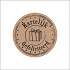 Etiket / Sticker kraft Hartelijk Gefeliciteerd 500 stuks