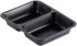 Menubak pp zwart 2 vaks 227x178x40mm 216 stuks
