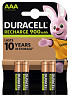 Batterij oplaadbaar Duracell 4x AAA 900mAh Ultra