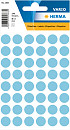 Etiket HERMA 1863 rond 12mm blauw 240 stuks