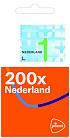 Postzegel Nederland Waarde 1 zelfklevend rol à 200 stuks