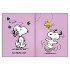 Schoolagenda 25-26 Lannoo Snoopy 1dag/1pagina met inserts lila