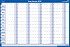 Jaarplanner 2027 Legamaster 90x60cm horizontaal gelamineerd en oprolbaar Engelstalig