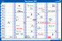 Jaarplanner 2027 Legamaster 90x60cm horizontaal gelamineerd en oprolbaar Engelstalig