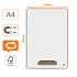 Whiteboard Nobo A4 mini 4 stuks