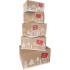Kerstpakketdoos (B) 350x315x170mm dessin HUISJES 2025 per stuk