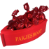 houten pakjesboot 20x10x7cm rood