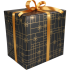 Cadeaupapier 50cm 200m 80gr Strikken zwart/goud 