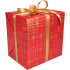 Cadeaupapier 30cm 200m 80gr/m Rood met gouden strikken