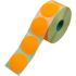 Sluitzegel / sticker / etiket rond 62mm 1500 stuks fluor oranje