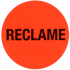 Stickers reclame rond 35mm fluor rood  rol a 2000 st