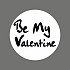 Etiket / Sticker wit-zwart 'Be My Valentine' 500 stuks
