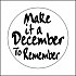Etiket / Sticker Kerst: 'Make it a december to remember' zwart op wit 500 stuks