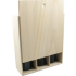 Wijnkist voor 3 fles 340x285x95mm met schuifdeksel erin Paulonia