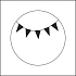 Etiket / Sticker rond 47mm 500 stuks Zwarte slinger