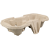 Draagtray karton bekerhouder 2-vaks grijs 50 stuks